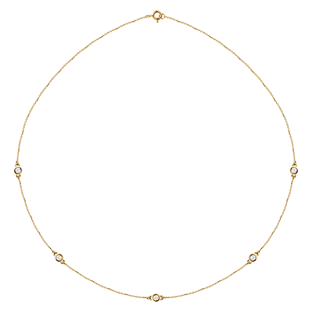 Esme Diamond Station Necklace - 14K Yellow Gold