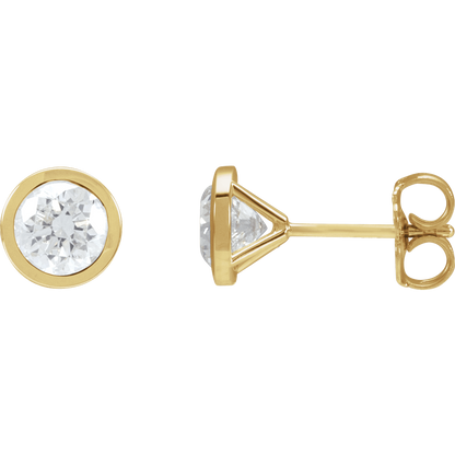 Cocktail Stud Lab Diamond Earrings