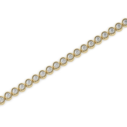Round Bezel Diamond Tennis Bracelet