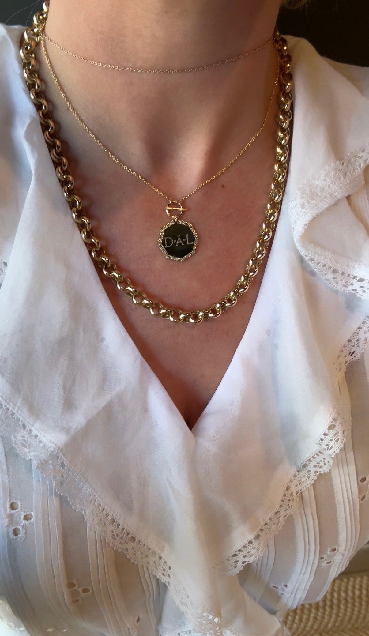 Blair Engravable Hexagon Charm Necklace