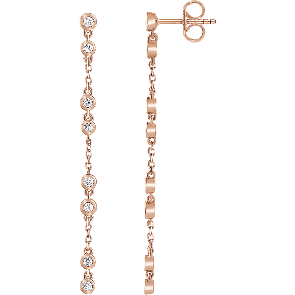 Willa Chain Earrings - 14K Rose Gold