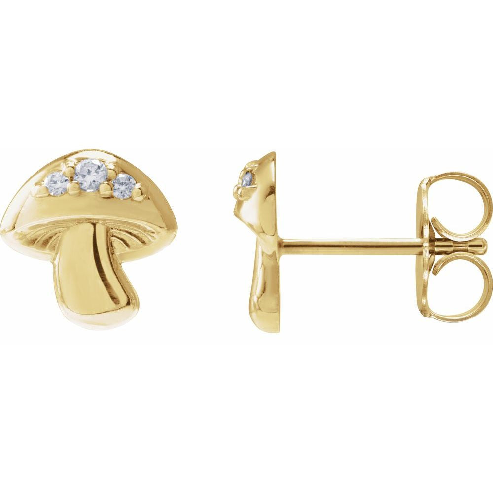 Mushroom Stud Earrings