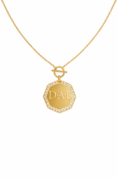 Blair Engravable Hexagon Charm Necklace