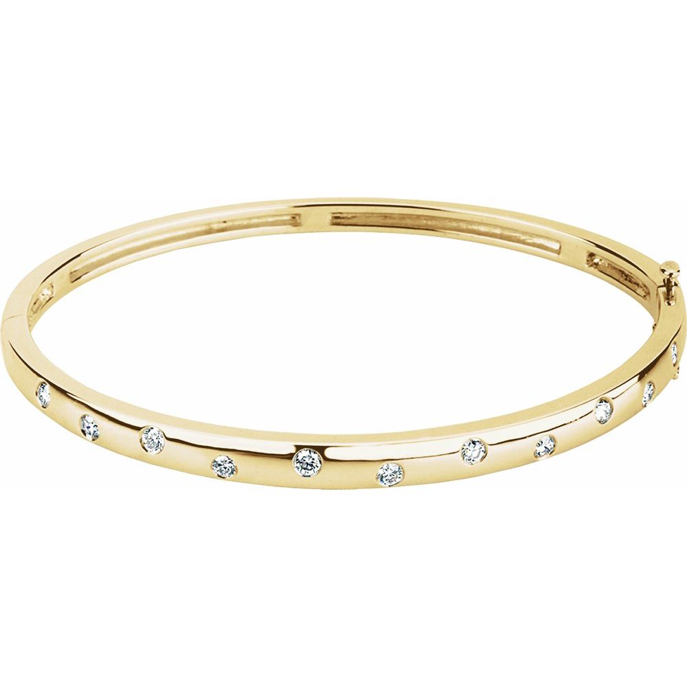 Bouncing Diamond Inlay Bangle