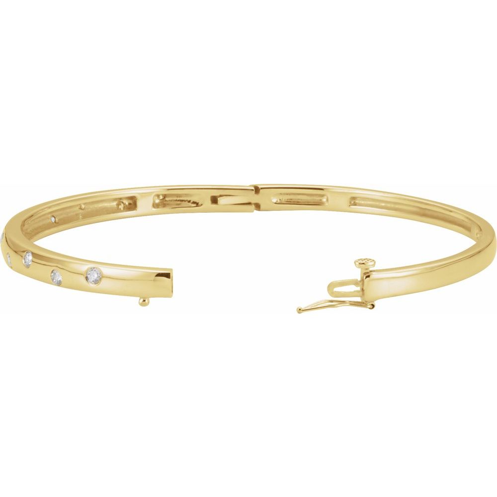 Bouncing Diamond Inlay Bangle
