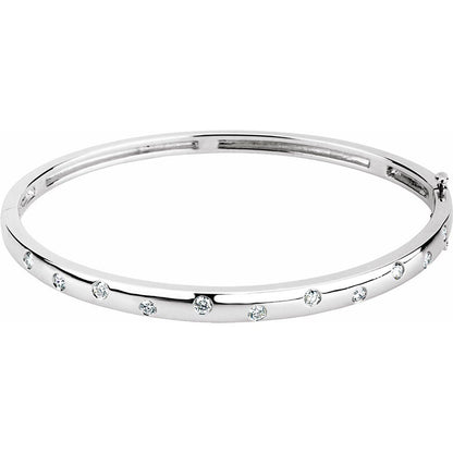 Bouncing Diamond Inlay Bangle