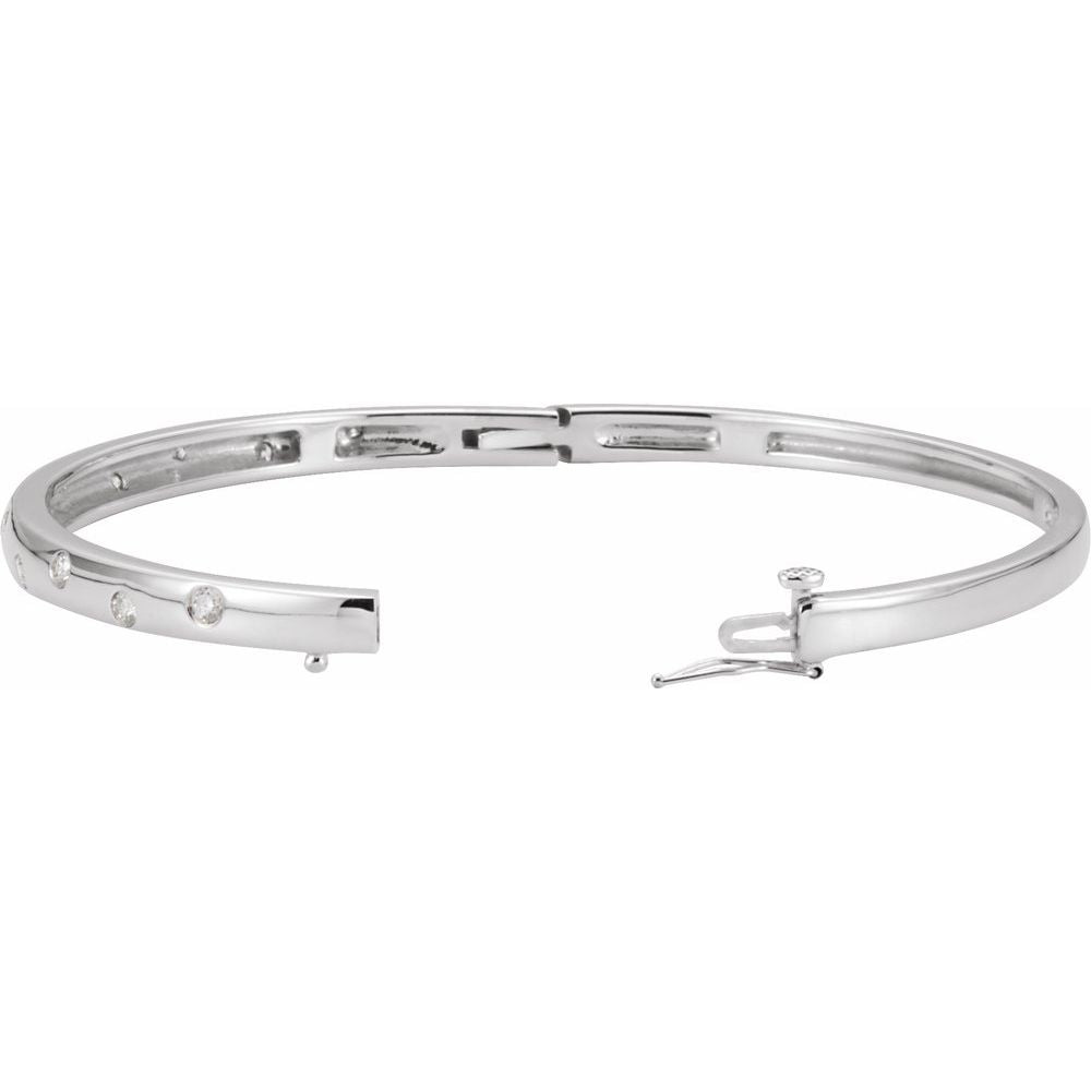 Bouncing Diamond Inlay Bangle