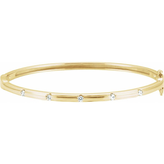 Diamond Inlay Bangle