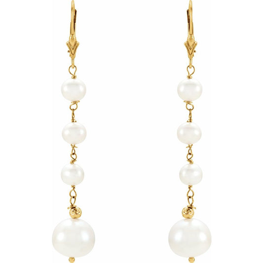 Camille Drop Pearl Earrings