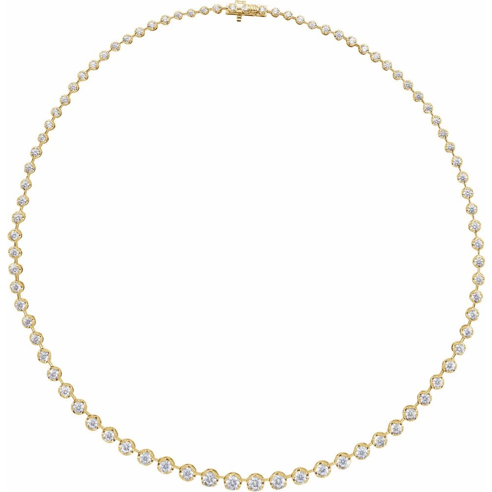 Floating Rounds Tennis Necklace