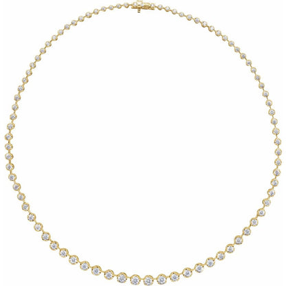 Floating Rounds Tennis Necklace
