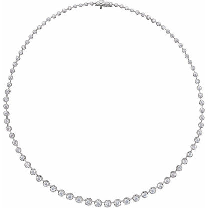 Floating Rounds Tennis Necklace