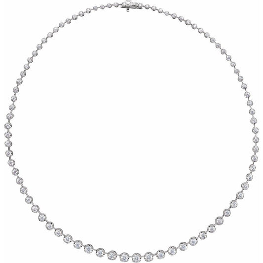 Floating Rounds Tennis Necklace