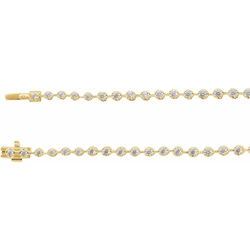 Floating Rounds Tennis Necklace