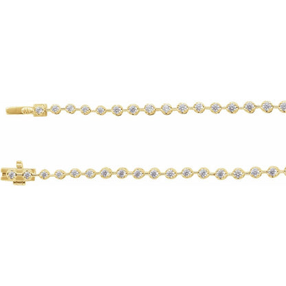Floating Rounds Tennis Necklace