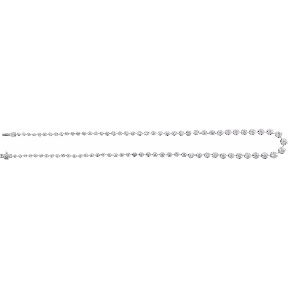 Floating Rounds Tennis Necklace