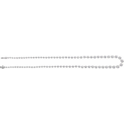 Floating Rounds Tennis Necklace