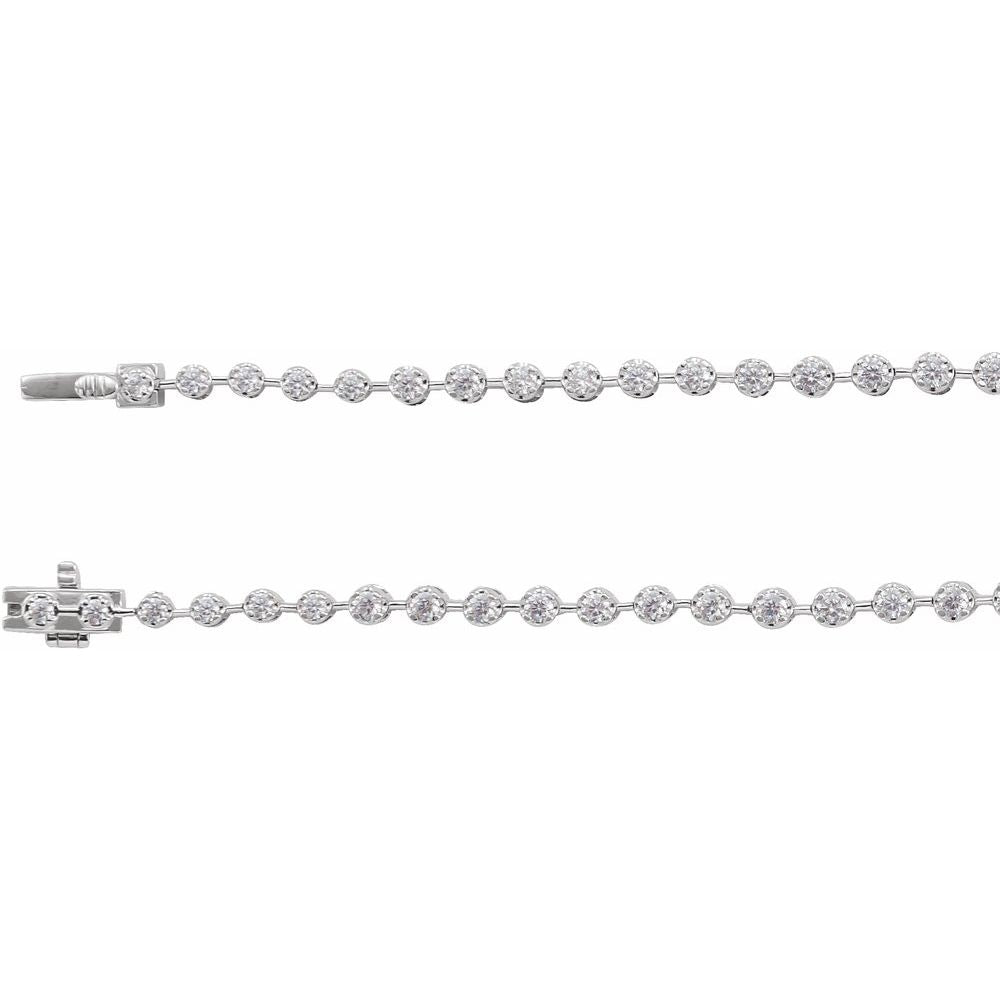 Floating Rounds Tennis Necklace