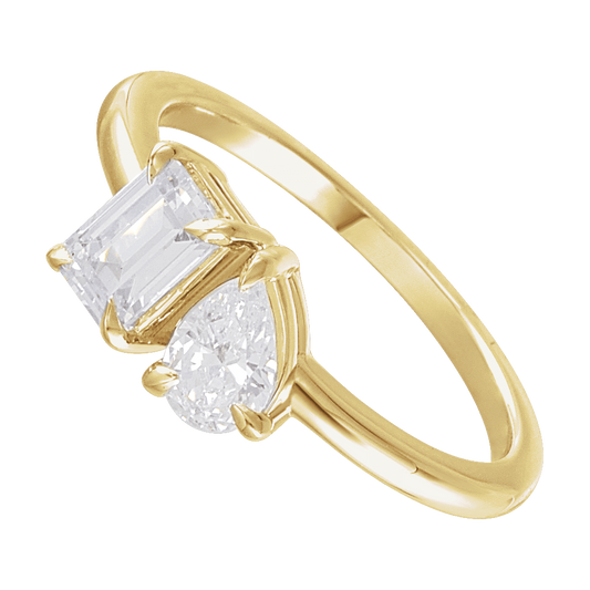 Pippa Two Stone Lab Diamond Ring
