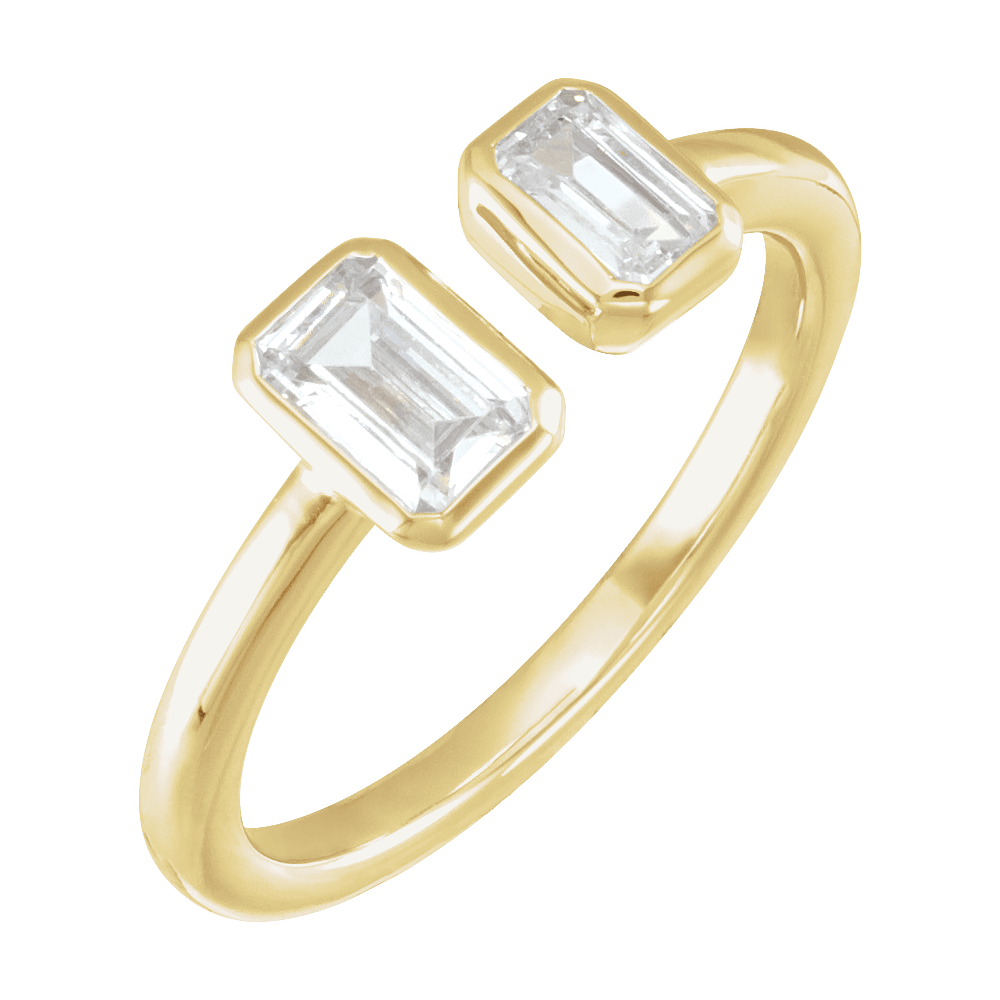 2 Stone Lab Diamond Ring