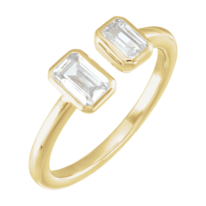 2 Stone Lab Diamond Ring