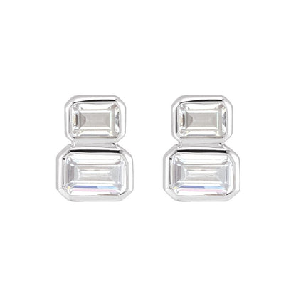 2 Stone Lab Diamond Earrings