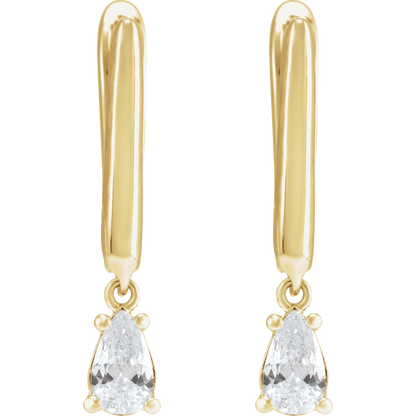 Maggie Lab Diamond Pear  Earring