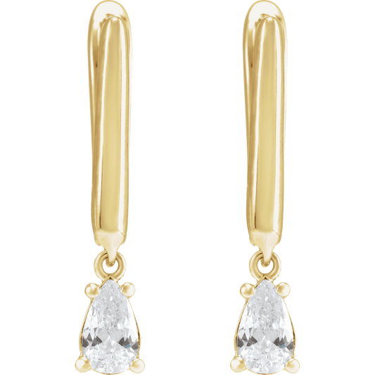Maggie Lab Diamond Pear  Earring