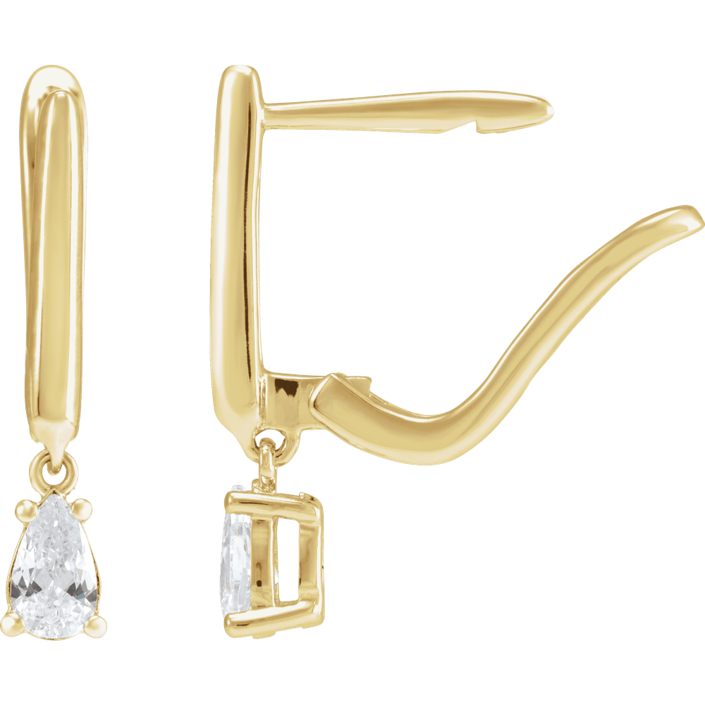 Maggie Lab Diamond Pear  Earring