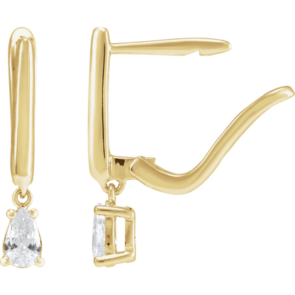 Maggie Lab Diamond Pear  Earring