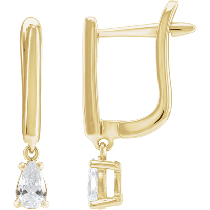 Maggie Lab Diamond Pear  Earring
