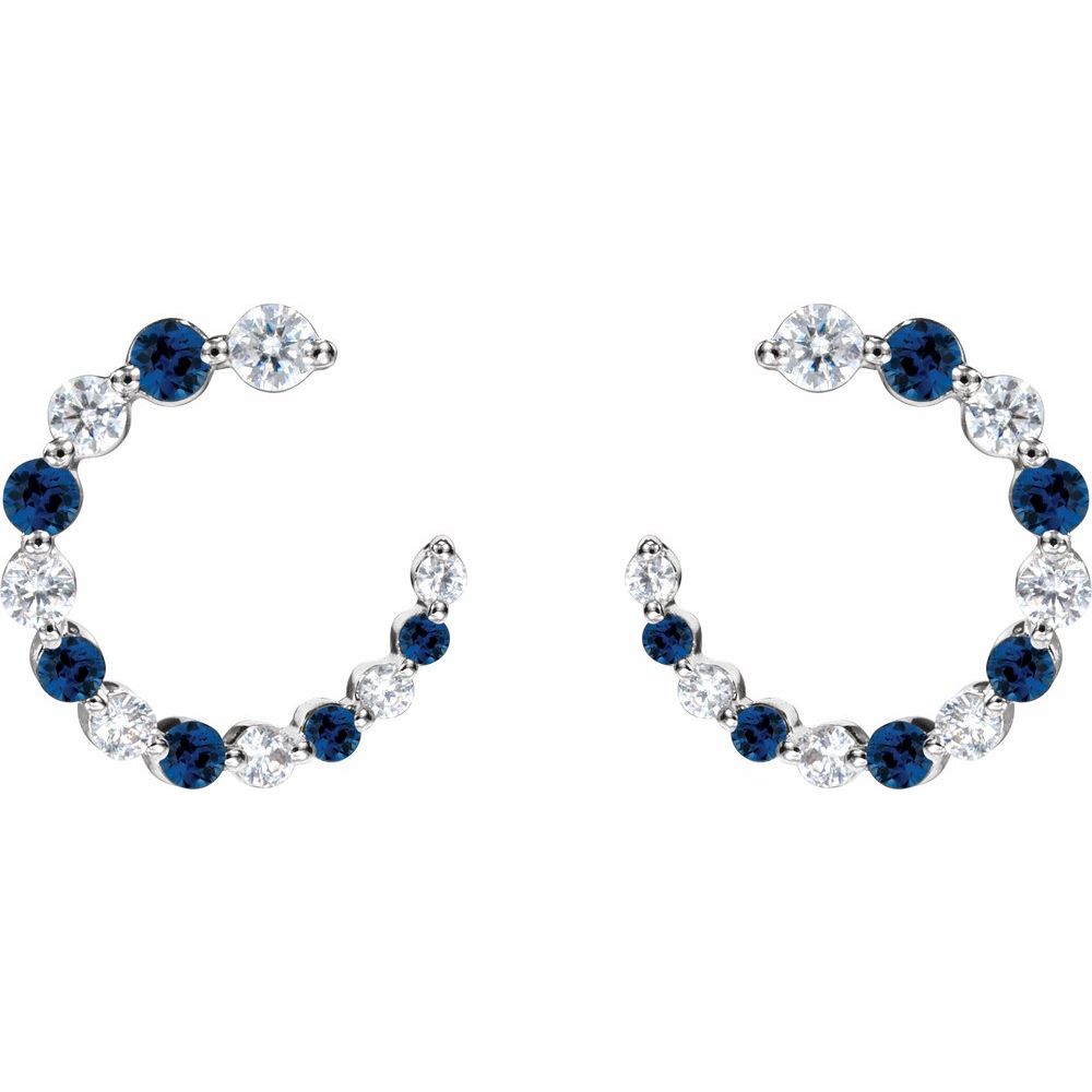 Cascading Diamond & Sapphire Earrings