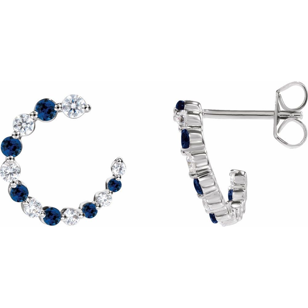 Cascading Diamond & Sapphire Earrings