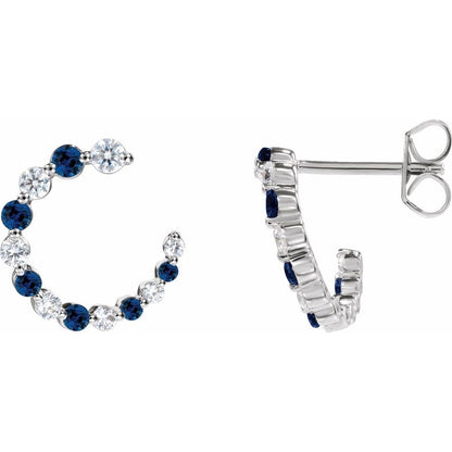 Cascading Diamond & Sapphire Earrings