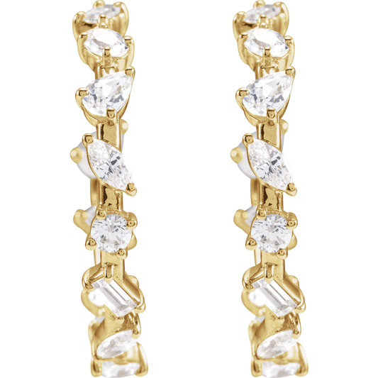 Harper Lab Diamond Hoops