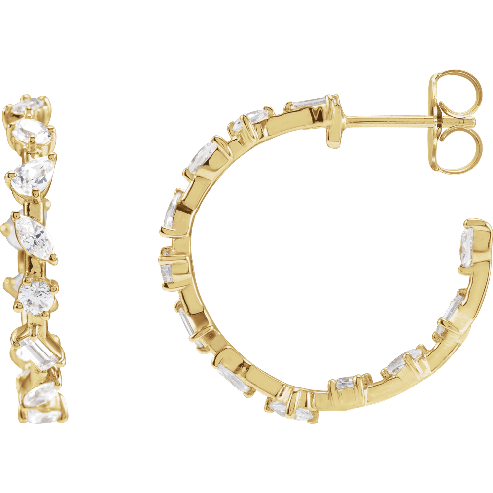 Harper Lab Diamond Hoops