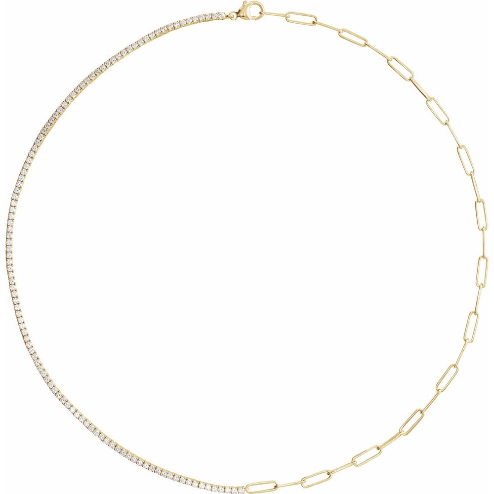 Lab Diamond Line Necklace