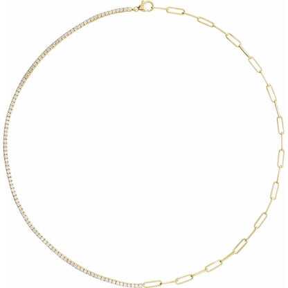Lab Diamond Line Necklace