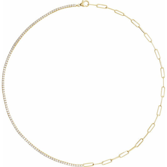 Lab Diamond Line Necklace