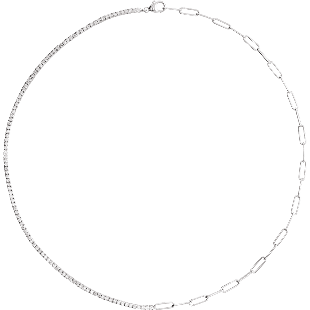 Lab Diamond Line Necklace