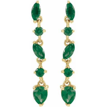 Emerald Multi Stone Earrings