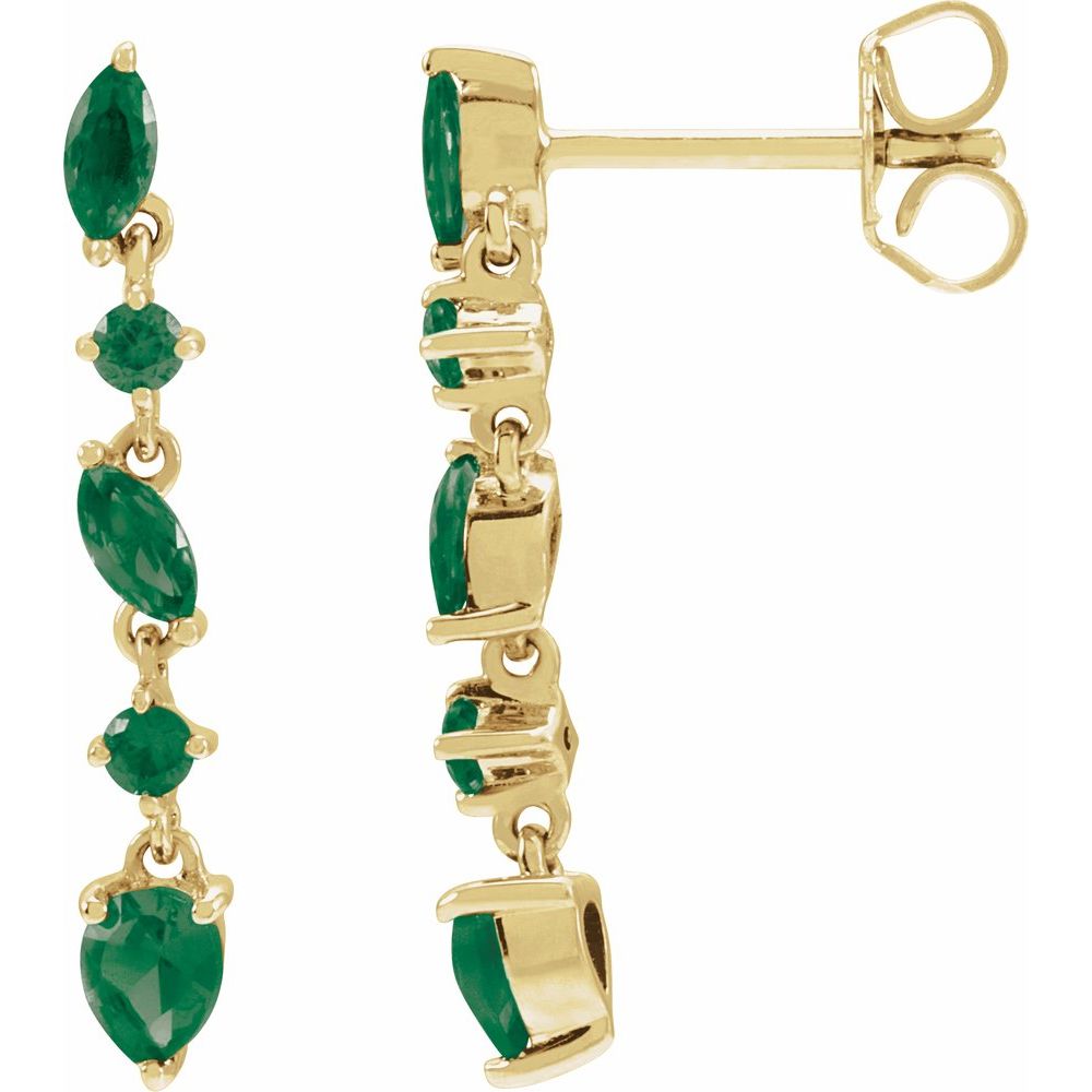 Emerald Multi Stone Earrings