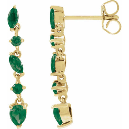 Emerald Multi Stone Earrings
