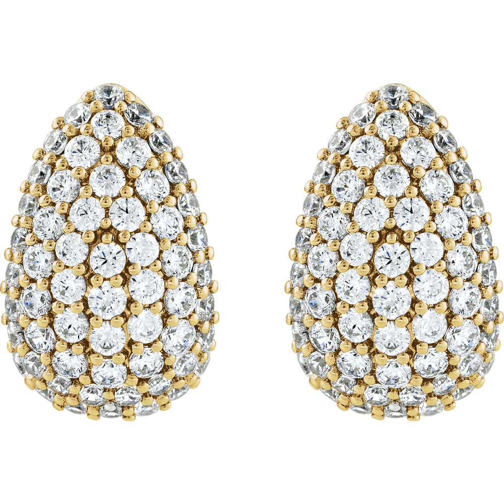 Tear Drop Lab Diamond Earrings