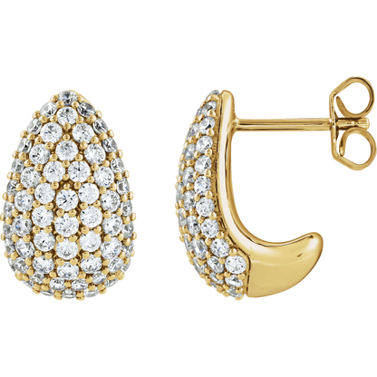 Tear Drop Lab Diamond Earrings