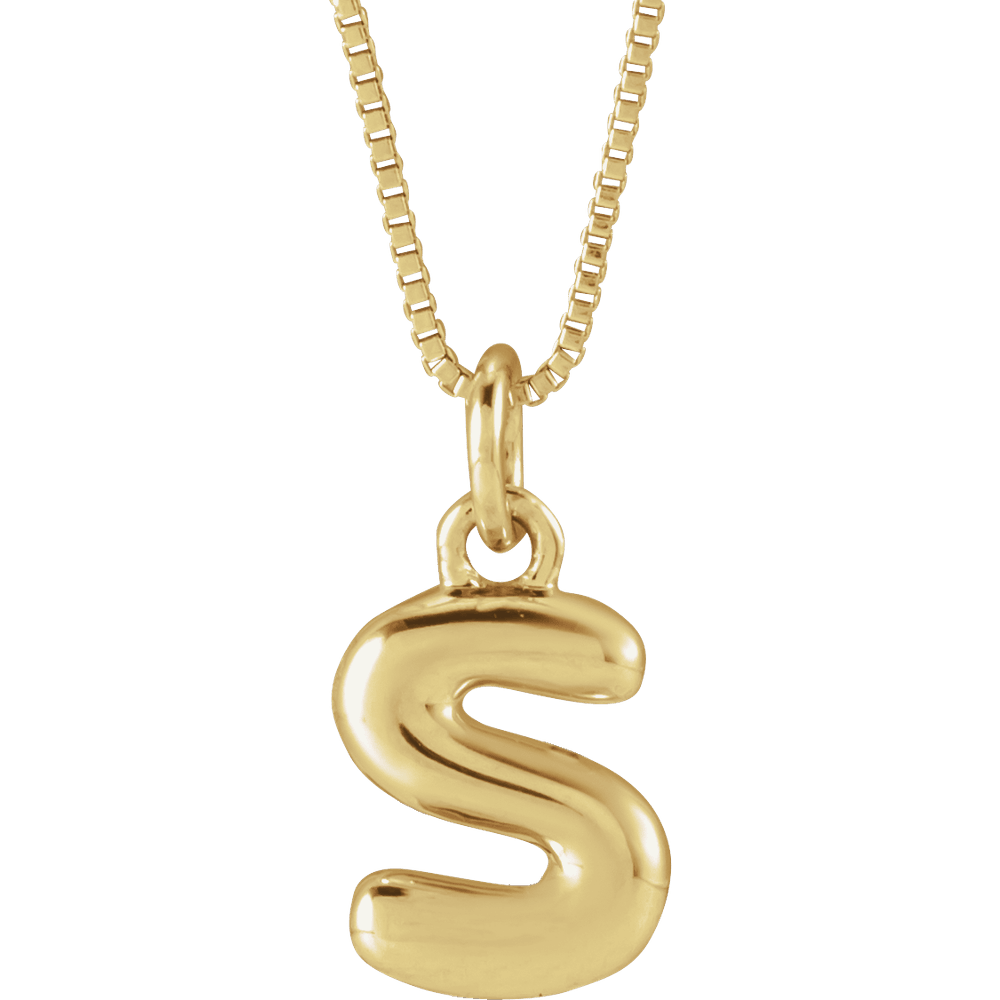 Initial Gold Bubble Necklace