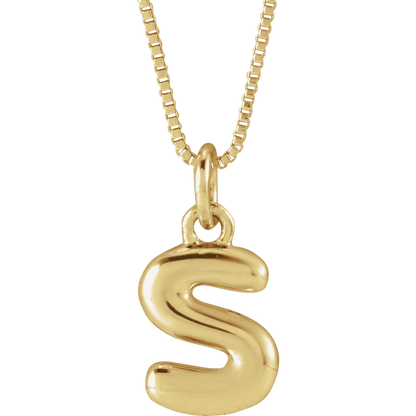 Initial Gold Bubble Necklace