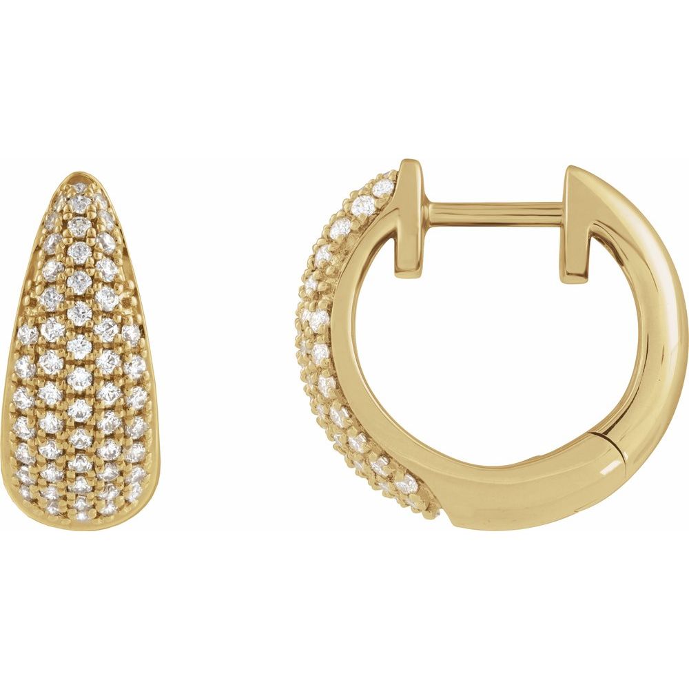 Lily Diamond Hinged Hoop Earrings