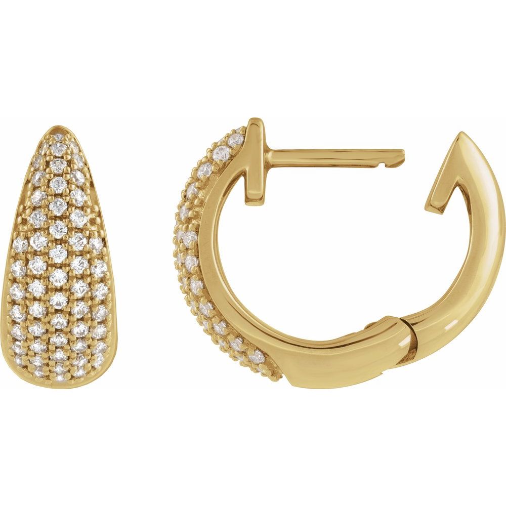 Lily Diamond Hinged Hoop Earrings