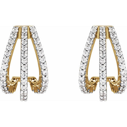 Cathleen Triple Diamond Studs
